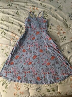 Pact organic fit and flare midi dress